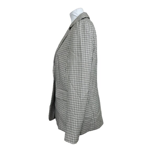 ASOS Miss Selfridge One Button US 8 UK 12 Plaid Office Career Blazer Jacket - Picture 3 of 11